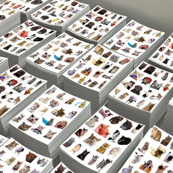 300 Sticker Meme Cat Dễ Thương Vui Nhộn Hoạt Hình Mèo Ins Phong Cách ...