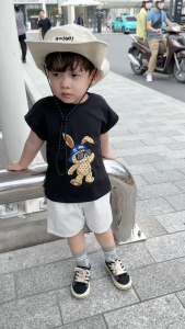 BE179 Áo ba lỗ bé trai BERNIE đồ áo thun sát nách Hàn Quốc đi chơi đi học