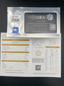1.50 กะรัต GRA MOISSANITE OVAL DIAMOND เพชร(1เม็ด น้ำหนัก 1.50 กะรัต)ขนาด 8x6 MM โมซาไนท์ เพชร โมอีส มี ใบเซอร์ะอยู่ในซีน มี ตัวเลขเลเซอร์ ยู่ในเพชร (D COLOR)