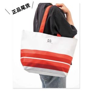 Large Capacity Waterproof Foldable Tiger Zipper Tote Bag Lightweight Travel Shoulder Bag Fashionable Korean Style Shopping Bag