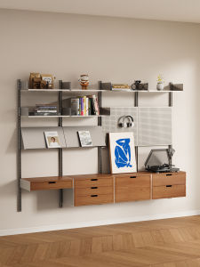 ALEDAN | Retro Wall-Mounted Freely Combinable Bookshelf
