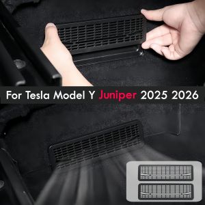 2PCS ABS Floor Air Flow Vent Grille Protection Covers for Tesla Model Y Juniper 2025 2026 Rear Under Seat Air Condition Outlet