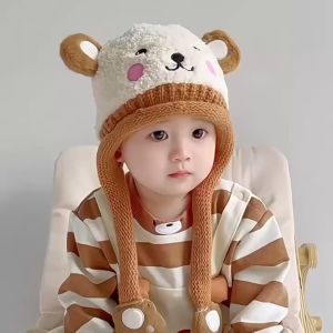 (พร้อมส่ง) หมวกไหมพรมสำหรับเด็ก 9เดือน - 4ปี รอบหัว:46-52 cm. หมวกเด็กกันหนาวผ้าขนแกะ แต่งลายสัตว์น่ารักๆ สายห้อยยาวๆ หมวกไหมกันหนาว หมวกกันหนาวปิดหูลายการ์ตูน หมวกเด็กกันหนาว หมวกเด็กผู้ชาย หมวกเด็กผู้หญิง หมวกแฟชั่นเด็ก หมวกแฟชั่นฤดูหนาว มี 5 สีให้เลือก