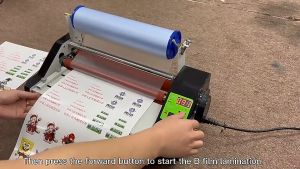 เครืองเคลือบ ไฟฟ้า อุณหภูมิเคลือบอยู่ที่  (A3+) 360S Desktop 2 Sides Cold and Hot Laminator ครื่องเคลือบฟิล์มลามิเนต / เคลือบยูวี รุ่น เครื่องเคลือบฟิล์มยูวี FM360S รับประกัน 1 ปี