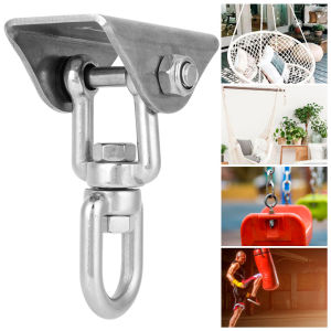 Swing Suspension Hook Swing Hanger Stainless Steel Rotatable Hammock Swing Hanger Hook Fixed Plate Hanging Chair Kit Accessory