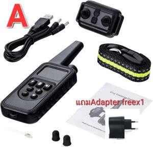 ปลอกคอฝึกสุนัข ปลอกคอกันเห่า ควบคุมระยะไกลด้วยรีโมทคอนโทรลระยะไกล 800 เมตร กันน้ำ สายไนลอนสะท้อนแสง