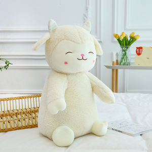 Cute White Lamb Doll Toy Comforter Girl Sleeping Hugging Special Leg Clamp Pillow Birthday Gift Plush Material PP Cotton Filled
