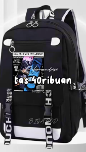 Style Tas Sekolah Uniseks SOLO ANIME 0060 Tas Ransel Bahu Ganda Tas Laptop Mochila Anak