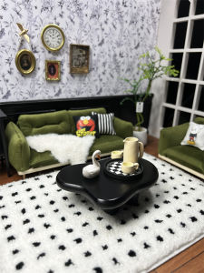 12 Distribution Art Sofa Model Ins Style Retro Scene Doll House Decoration Double Sofa Single Sofa Ob11
