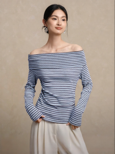Yigue | Elegant Slim Fit Stripe T-Shirt