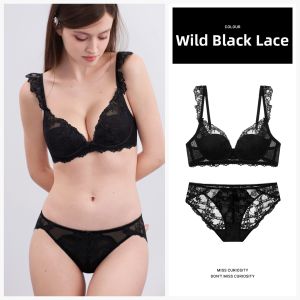 Miss Curiosity | Steel-Free French Lace Bra Light Summer Small Bust Push Up