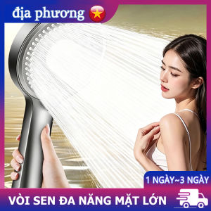 Vòi Sen Tăng Áp Mặt Lớn 12cm Phun Nước Toàn Diện Phủ Kín Cơ Thể 5 Chế Độ Phun Đa Năng Chất Liệu Nhựa ABS Cao Cấp Dày Dặn Chống Rơi Vỡ Sơn Tĩnh Điện Nhiều Lớp Hiện Đại Chống Rỉ Sét Ren Xoáy Tiện Lợi - Bát Vòi Hoa Sen Tắm Tăng Áp Phun Mưa