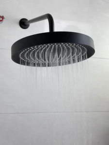 BAOKEMO 360°Adjustable Overhead Rainfall Showerhead Round Rain Shower Top Easy Install Bathroom Accessory
