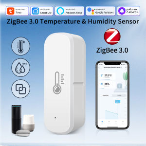 Tuya Zigbee 3.0 Smart Home Temperature Humidity Sensor APP Remote Monitor Hygrometer Smart Life Work With Alexa Google Assistant
