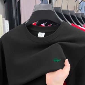 High End Quality Mens 100Cotton O-Neck T-Shirt Summer Minimalist Animal Print Short Sleeve Fashion Casual Commuting  Menswear