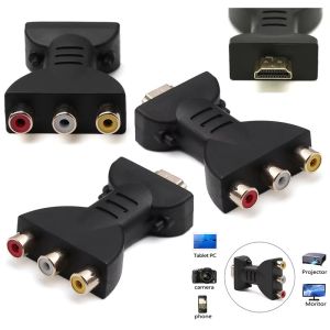 2Pcs HDMI to RCA AV Adapter Suitable For Set-Top Boxes Games Consoles Monitors In-Car Audio-Visual Connections Surveillance Equipment