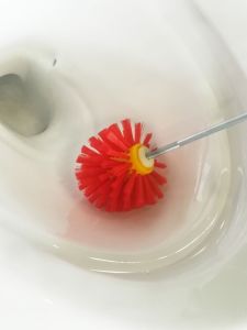 แปรงขัดห้องน้ําไฟฟ้าทําความสะอาดพื้นกระเบื้องเซรามิค งานเต้นรำ แปรงสุขาภิบาลเครื่องมือทําความสะอาดห้องน้ําพลาสติกทนทานไม่มีการติดตั้งหมัด