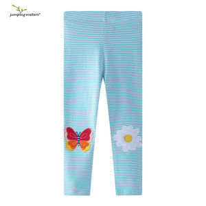 Jumping Meters 2-7T Butterfly Applique Girls Leggings Pants Clothing Full Length Fashion Girls Baby Skinny Pencil Pants