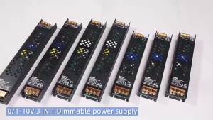 DC12V 24V LED Power Supply Triac&0-10V Dimming Power Supply Lighting Transformer 60W 100W 150W 200W 250W 300W DimmableLED Driver
