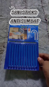 BISA COD - SANI STICKS STICK ANTI SUMBAT PEMBERSIH SALURAN AIR WASTAFEL TOILET & WC
