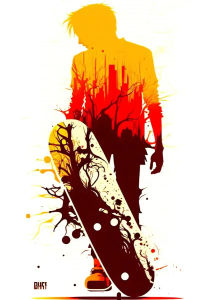 KAYOU | Paint By Numbers Street Skateboard Graffiti DIY Frameless HandPainted Wall Art Coloring Painting for Living Room Home Decoration