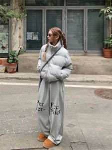 195 Daxi American Retro Short Cotton Coat Jacket Womens Winter Best Selling Stand Collar Casual Slim Looking Easiest for Match Bread Coat