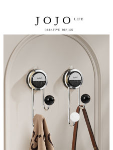 Strong Load Bearing Bathroom Suction Cup Hook No Drilling Messy Wall Sticky Hook Stainless Steel Circular Hook Universal Use