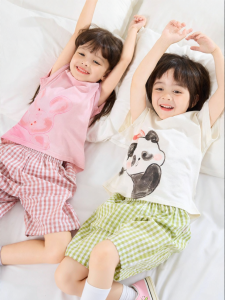 DUDUJIA | Bộ Đồ Ngủ Mùa Hè Cho Bé Áo Tay Ngắn Quần Ngắn