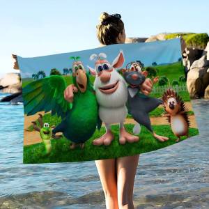 Cartoon B-Booba Beach Towel Colorful Bath Towels For Girl Microfiber Quick Dry Custom Sand Free Beach Yoga Spa Gym Pool