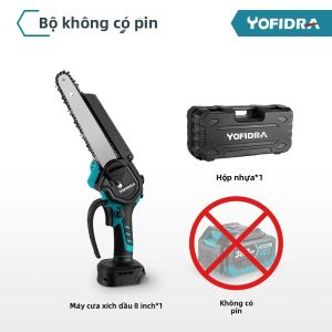 Yofidra | Cưa Xích Điện Không Dây YOFIDRA 8 Inch Dùng Pin Makita Dùng Cho Việc Cắt Tỉa Gỗ