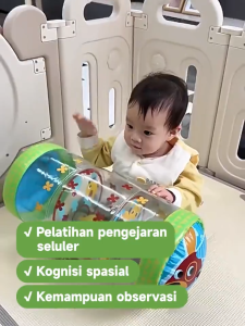 Inflatable Bayi Memanjat Roller Bell Mainan 0-1 Tahun Bayi Teka-teki Pelatihan Mainan