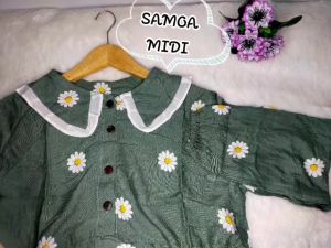 BYCLARISA - Midi Dress Rayon Premium Jumbo Busui Kode Samoa Mint