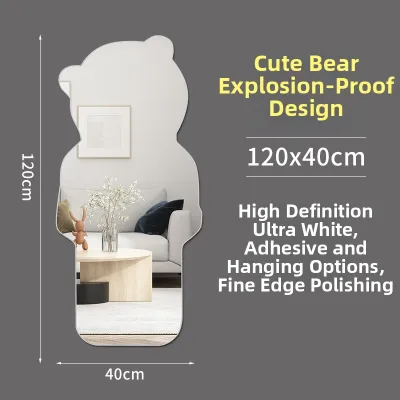 Acrylic Full Body Wall Sticker Mirror For Women
