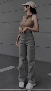 Celana Cargo Highwaist Wanita: Desain Casual & Berkualitas Tinggi