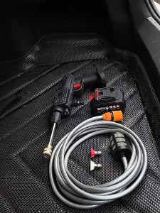 Jet Cleaner Portabel Akumulator 48V Tekanan Tinggi 30Bar dengan 4 Kisi Sisir untuk Cuci Motor dan Mobil