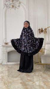 Mukena Anak Katun Tas Selempang 2in1 Resleting Ayda Series