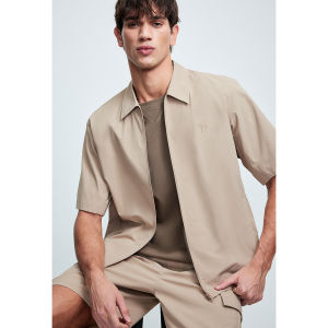 SEASON HIGH | Summer Loose Point Collar Embroidered Mens Shirt