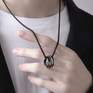 YONGHENGXUANLV | Minimalist Versatile Titanium Steel Black Necklace