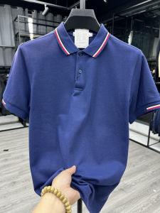 Áo Thun Polo Cổ Polo Cotton Thêu Mùa Hè Thường Ngày Tay Ngắn Mỏng Cắt Nhãn Vải Cotton Thoáng Khí Thoải Mái Cho Nam