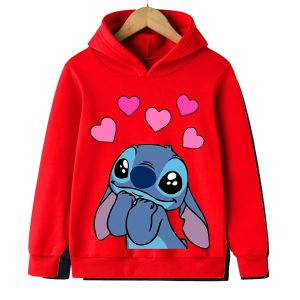 Super Mario Stich Hooded Sweatshirt Girls Clothing Hooded Pullover Childrens Girls Top Childrens Elastic Coat Hoodie
