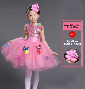 DDL | Pink Long Sleeve Dance & Recital Dress