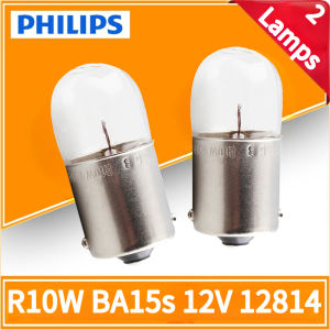 Philips | Philips 2 Lamps Truck 12V R10W BA15s Standard Turn Signal Interior Lamp Original Position Stop Indlcator Light 12814CP