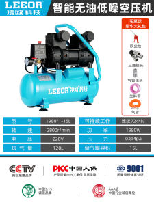 Portable Industrial Grade Air Pump Low Oil Pressure Woodworking High Pressure Miniature Air Compressor Cast Iron Body Electric Drive