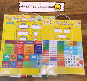 English Learning Children Magnetic Whiteboard For Seasons Weather Date Time