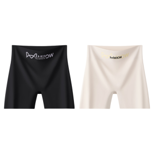 MiiOW | กางเกงขาสั้นฤดูร้อนบางสำหรับผู้หญิง MiiOW Cat Person Ice Silk Seamless กางเกงขาสั้นทรงพอดีตัวแบบสวมใส่สบาย