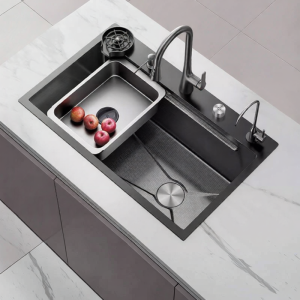 JOMOW | Thickened Honeycomb Textured Single Bowl 304 Stainless Steel Sink