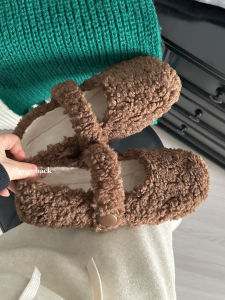 รองเท้าส้นแบนหนังสัตว์เทียมทรงหัวมนสำหรับผู้หญิง Gogoback รองเท้าส้นแบนแบบมีสายรัดหัวเข็มขัดแบบอเนกประสงค์ รองเท้า Mary Janes ส้นแบนแบบสวมสบาย