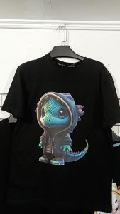 Kaos Pria 3 Dimensi Motif Kadal Biru Tshirt Oblong Katun 24s H0178 By Hans & Co