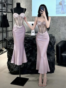 CHANGTONG | Stylish Elegant Strap Dress 1pc