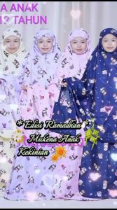 TERLARIS!! MUKENA ANAK MOTIF KUROMI TERBARU USIA 5 - 12 TAHUN FREE TAS / FOTO REALPICT